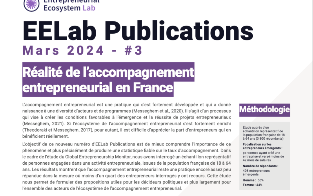 # 3 Réalité de l&rsquo;accompagnement entrepreneurial en France