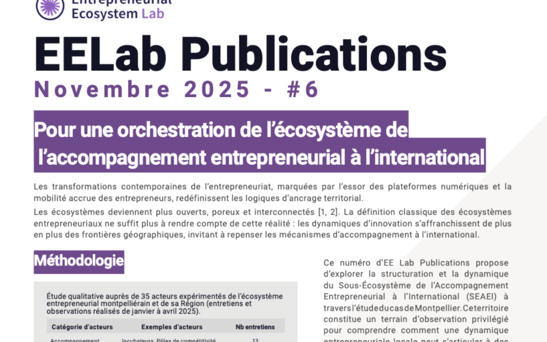 # 6 Pour une orchestration de l&rsquo;écosystème de l&rsquo;accompagnement entrepreneurial à l&rsquo;international